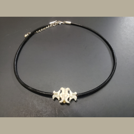 snake vertebrae bone necklace